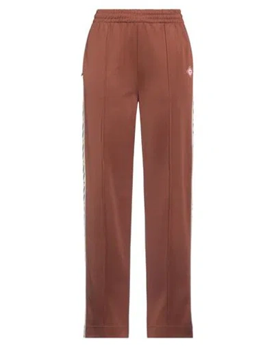 Casablanca Woman Pants Brown Size M Polyester, Cotton, Rayon