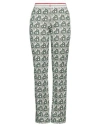 Casablanca Woman Pants Green Size L Cotton, Polyester, Metallic Fiber, Polyamide, Viscose In Green