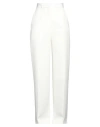 Casablanca Woman Pants Ivory Size 8 Viscose, Silk In White