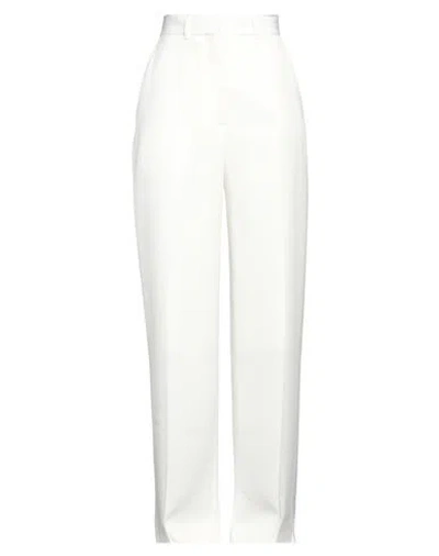 Casablanca Woman Pants Ivory Size 8 Viscose, Silk In White
