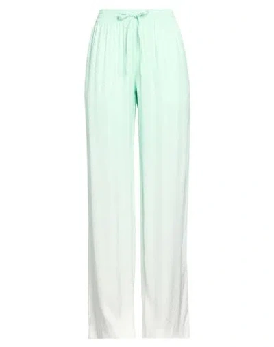 Casablanca Woman Pants Light Green Size 10 Viscose In Blue