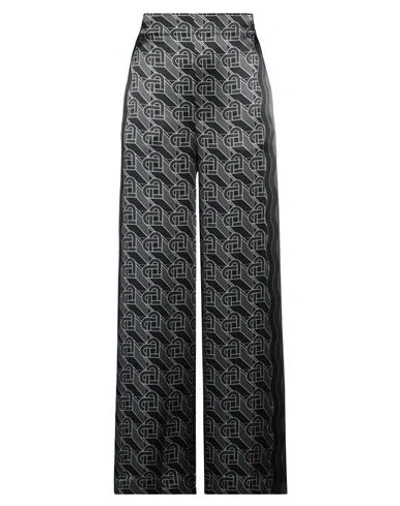 Casablanca Woman Pants Steel Grey Size 4 Silk