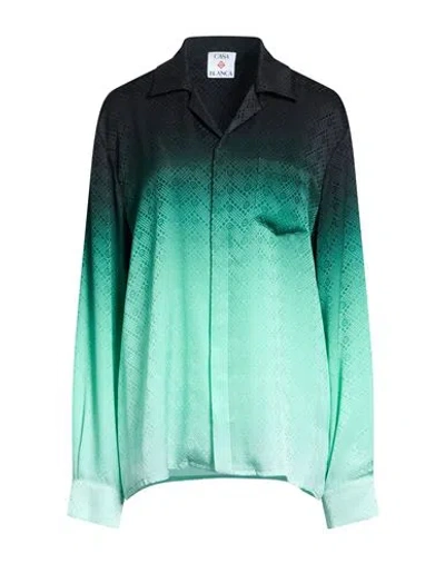 CASABLANCA CASABLANCA WOMAN SHIRT GREEN SIZE L SILK