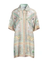 Casablanca Le Labyrinthe Silk Shift Dress In Green