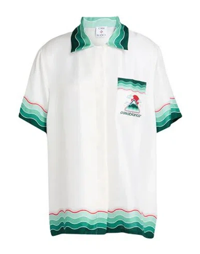 Casablanca Woman Shirt White Size L Silk