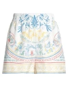 Casablanca Crayon Vase Silk Shorts In White