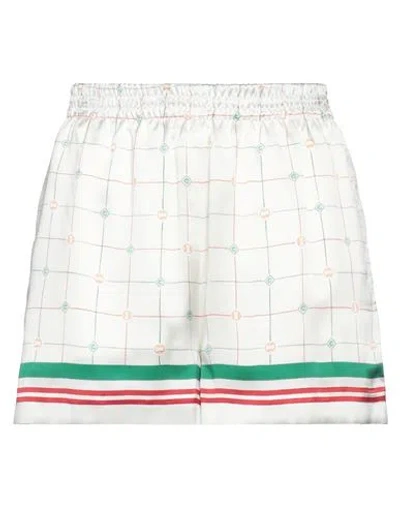 Casablanca Woman Shorts & Bermuda Shorts White Size 2 Silk