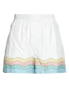 Casablanca Woman Shorts & Bermuda Shorts White Size 4 Silk In White
