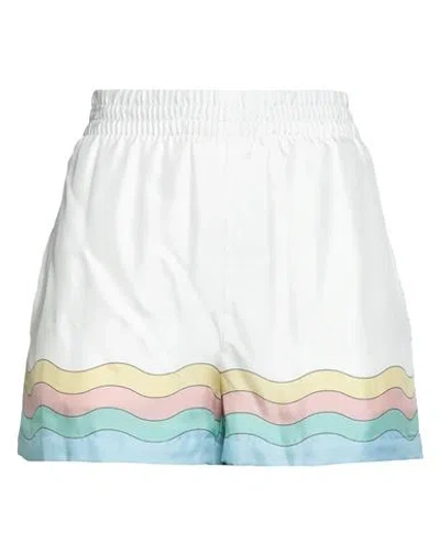 Casablanca Woman Shorts & Bermuda Shorts White Size 4 Silk