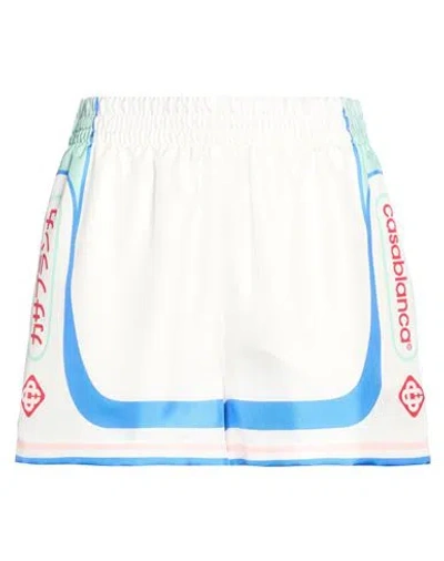 Casablanca Woman Shorts & Bermuda Shorts White Size 4 Silk