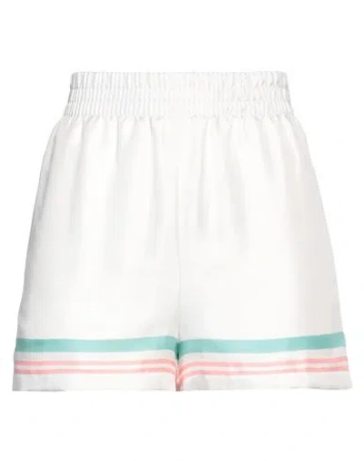 Casablanca Woman Shorts & Bermuda Shorts White Size 6 Silk