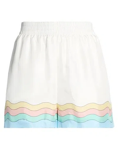 Casablanca Woman Shorts & Bermuda Shorts White Size 8 Silk