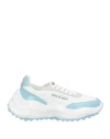 Casablanca Woman Sneakers Sky Blue Size 8 Leather In White