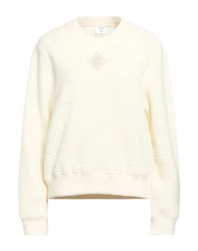 Casablanca Woman Sweatshirt Off White Size S Wool, Viscose, Polyamide, Polyester, Cashmere In Neutral