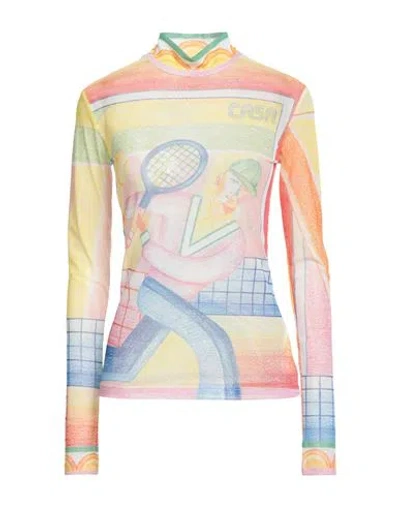 Casablanca Woman T-shirt Yellow Size S Recycled Polyester, Elastane In Pink
