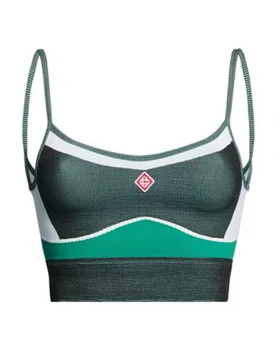 Casablanca Woman Top Green Size L/xl Polyamide, Elastane