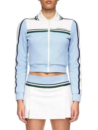 Casablanca Contrast Front Yoke Track Top Pale Blue