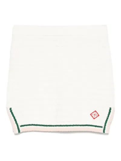 CASABLANCA CASABLANCA WOMEN COTTON SKIRT WITH STRIPED TRIM