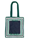Casablanca Women's Crochet Bag | Size Uni | Aps25bag120 Color 01navygreen In Multicolour