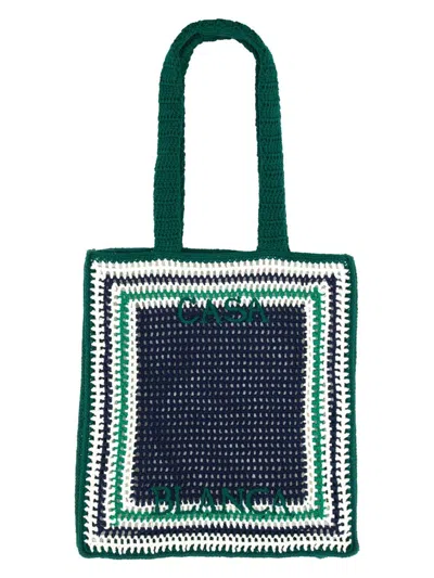 Casablanca Women's Crochet Bag | Size Uni | Aps25bag120 Color 01navygreen In Multicolour