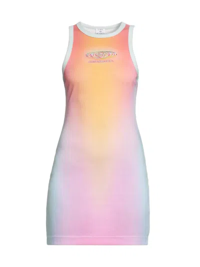 Casablanca Women's Dégradé Print Logo Tank Minidress In Pink