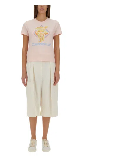 CASABLANCA WOMEN'S DIAMOND COLUMN PRINTED T SHIRT
