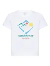 Casablanca Montagne Sportif Cropped T-shirt In White
