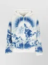 Casablanca Printed Hooded Casual Jacket In Multi