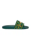 Casablanca Embroidered Terry-cloth Slides In Green In Green