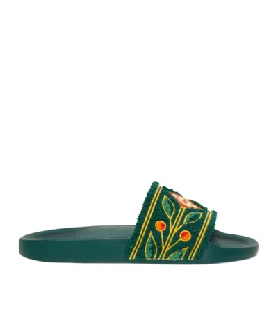Casablanca Women's Laurel Terry Slides In Green