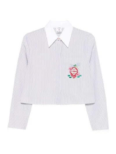 CASABLANCA CASABLANCA WOMEN LOGO CROP SHIRT