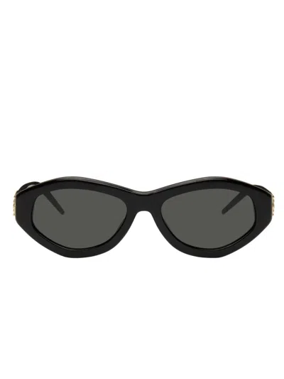 CASABLANCA CASABLANCA WOMEN OVAL SUNGLASSES WITH MONOGRAM PLAQUE