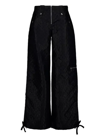 CASABLANCA CASABLANCA WOMEN PANTS WITH MONOGRAM TIE DETAIL