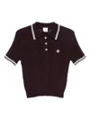 Casablanca Cotton Knit Polo Shirt In Brown