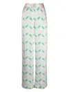 Casablanca Printed Straight Leg Trousers Ping Pong Print In White
