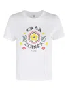 Casablanca Printed Fitted Tshirt In White