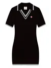 Casablanca Women Ribbed Turtleneck Dress In Black