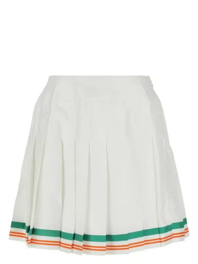 CASABLANCA WOMEN'S SATIN PAR AVION MINI SKIRT