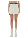 Casablanca Textured Fabric Tennis Skirt With Drawstring Waist