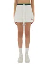 Casablanca Textured Fabric Tennis Skirt With Drawstring Waist