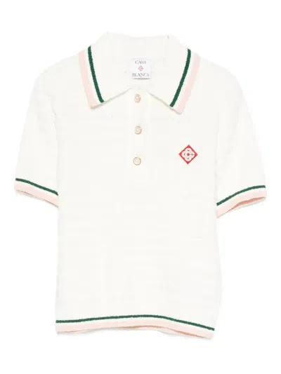 CASABLANCA CASABLANCA WOMEN TEXTURED KNIT POLO