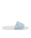 Casablanca Monogram Pattern Slides In White