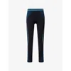 Casablanca Womens Blue Seamless Textured-panels Stretch-woven Leggings In Blue
