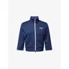 Casablanca Womens Blue Tricot High-neck Woven Track Jacket In Blue