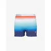 Casablanca Womens Gradient Shirred Cotton-poplin Shorts Xs In Gradient
