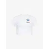 Casablanca Womens Lete En Liberte L'été En Liberté Cropped Stretch-cotton T-shirt In Lete En Liberte