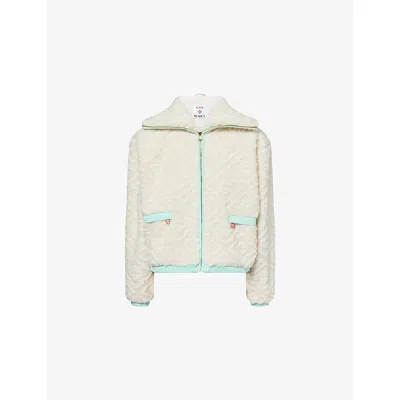 Casablanca Womens Monogram High-neck Fleece Jacket