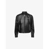 Casablanca Womens Black Racer Regular-fit Leather Jacket In Black