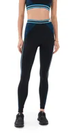 Casablanca Womens Blue Seamless Textured-panels Stretch-woven Leggings In Blue