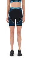 Casablanca Breathable High-waisted Stretch Shorts In Blue